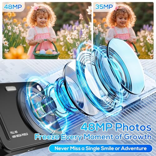 WITYEAH 48MP FHD 1080P Point and Shoot Digital Cameras with 16X Zoom Anti-Shake