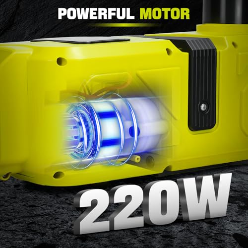 220W 5Ton Cordless Hydraulic Jack (Lifting Range:6.1~17.7 inch) with LED Light