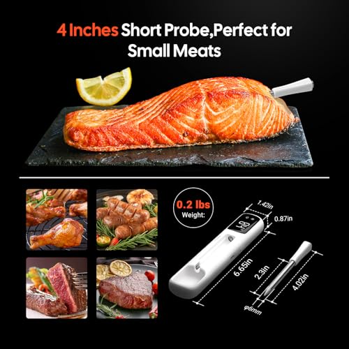 4 inches Short Smart Food Thermometer Probe for BBQ