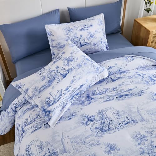 Soft Lightweight Microfiber Botanical Print Complete Bed Set for All Season