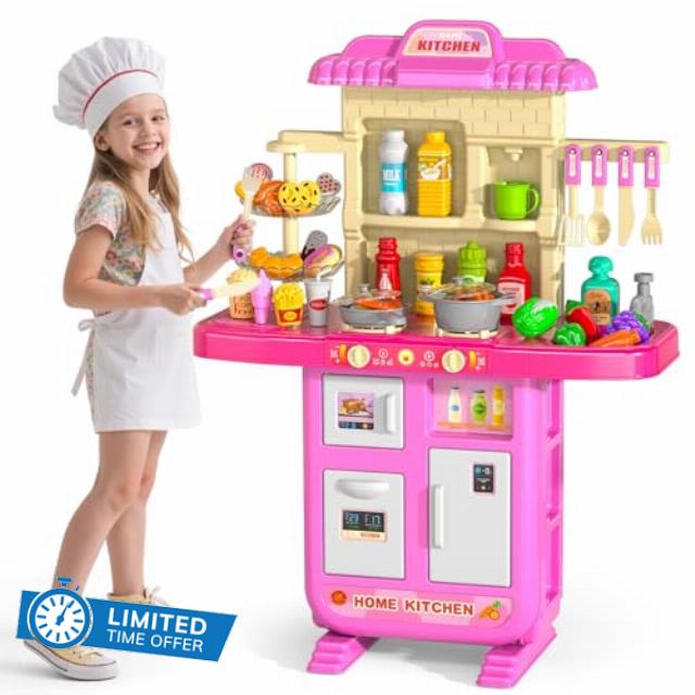 36 in Kids Kitchen Playset for Ages 3-6 4-8