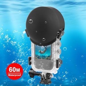 FotStdio Insta 360 X5 Waterproof Case 196ft Underwater Diving Housing Cover with Lens Guard Protective Sealed Shell Photography Housings Action Camera Accessories