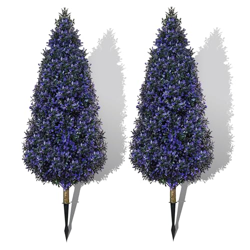 2 Set Tall Faux Plants Shrubs