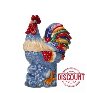 31994 Farmhouse Fruitful Rooster Cookie Jar/Candy Jar