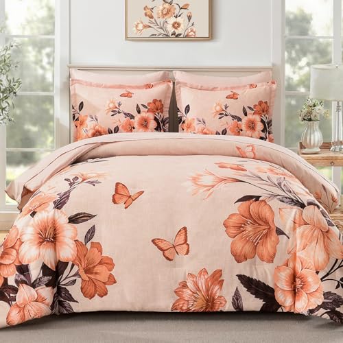 7 Piece Orange Bed in a Bag
