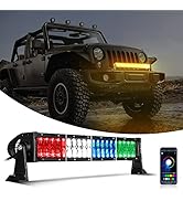Auxbeam 8 Gang Switch Panel BB80, Universal Circuit Control Relay System Box with Automatic Dimma...