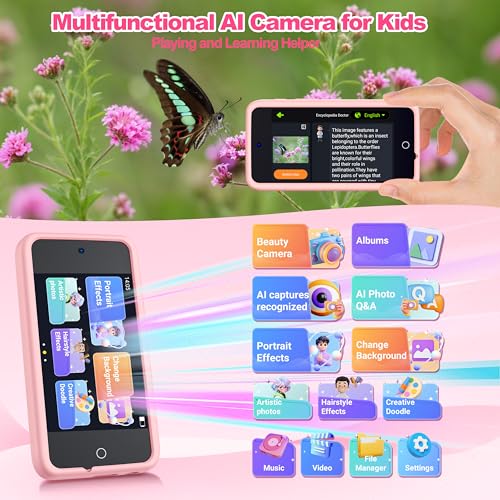 Kids Toys for 4 5 6 7 8 9 10 11 12 with 32GB SD Card Pink