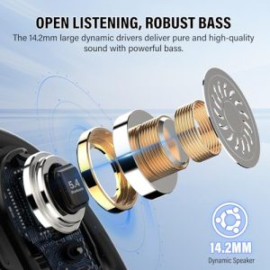 Bluetooth 5.4 Earphones 36H Playtime Air Conduction Headphones with Mic