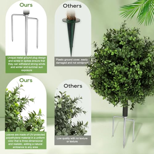 Evergreen Artificial Outdoor Shrubs for Front Porch Garden