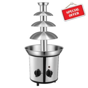 Chocolate Fountain Machine – Electric Stainless Steel Fondue Fountain