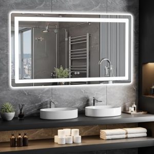 30x55 Bathroom Vanity Mirror for Wall with Light