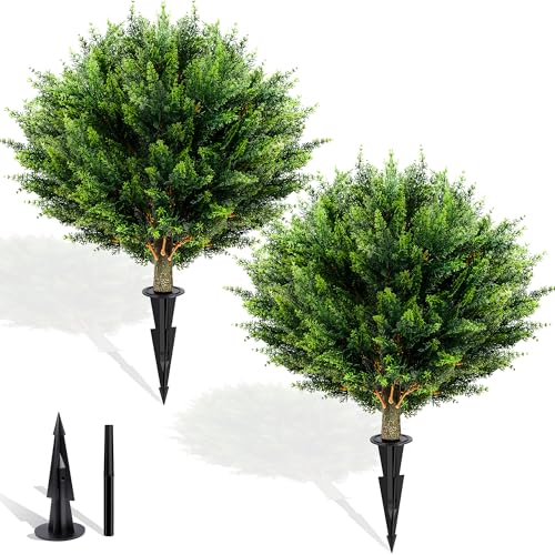 UV Resistant Artificial Shrub Bushes with Ground Spike