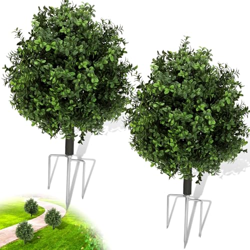 2-Pack UV-Resistant Fake Shrub Large