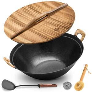 Large Flat Bottom Stir Fry Pan