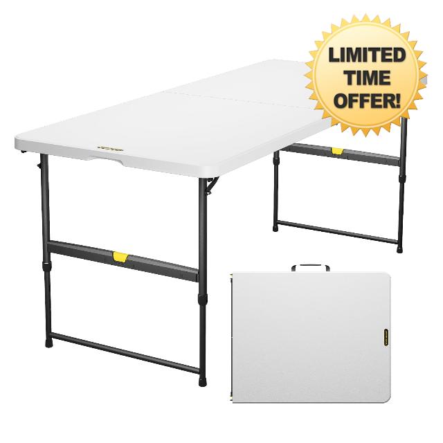 FanttikOutdoor 6ft Portable Folding Table