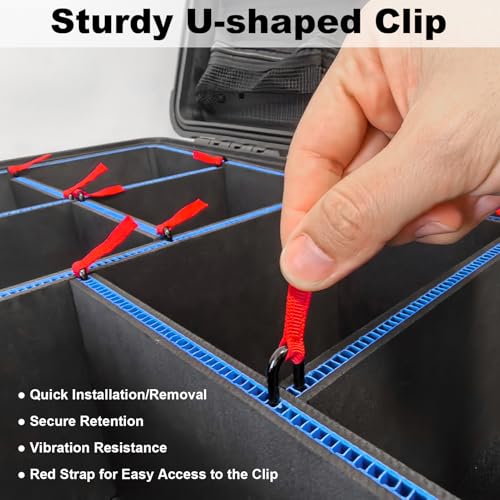 Customizable Organizer with U-Clips & Red Pull Tabs