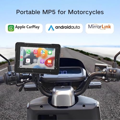 IP67 Waterproof Smart Motorbike Stereo Touch Screen with Brackets