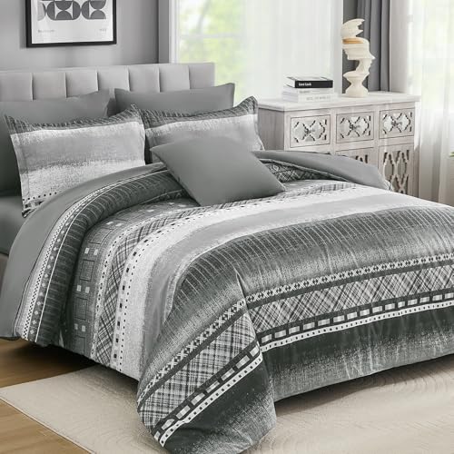 Boho Lightweight Microfiber Bedding Set for All Season (90"×90")