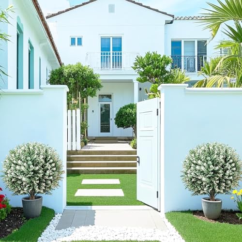 Faux Evergreen Tree Greenery for Outdoor Indoor Porch Planter Wedding