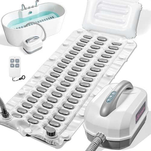 Portable 6-Speed Waterproof Spa Mat for Bathtub with Motorized Pump & Remote Control
