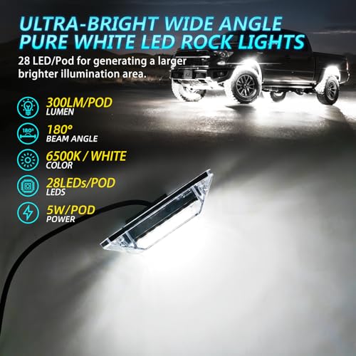 Neon Bright Underglow Light 12v Waterproof Fender Lights for Trucks Jeep Trailer Off Road ATV