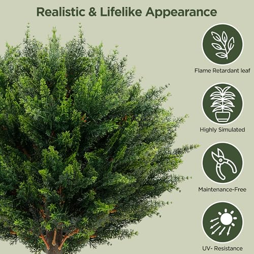 Fake Evergreen Artificial Plant Bush for Front Porch