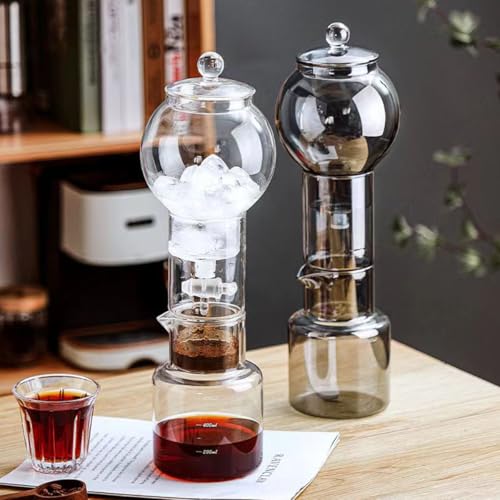 20oz Cold Brew Tower Slow Drip Cold Brew Machine Borosilicate Glass Drip Coffee Machine for Household Pour Over (Transparent)