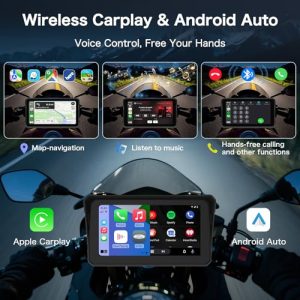 Portable Moto Carplay Screen Support Bluetooth Music