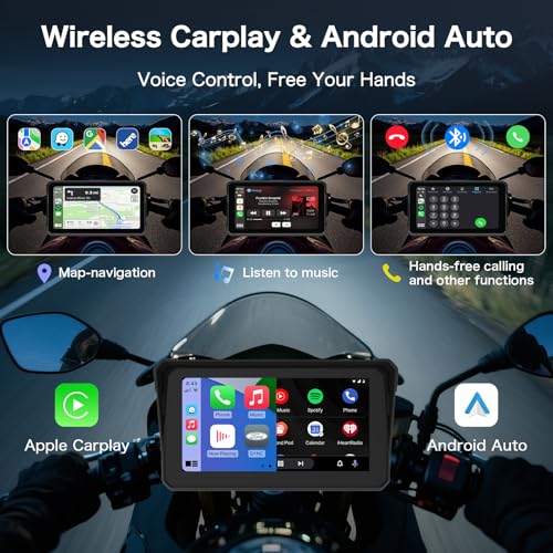 Portable Moto Carplay Screen Support Bluetooth Music