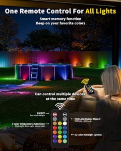 IP67 Waterproof Solar Garden 15 Multi Color Lights