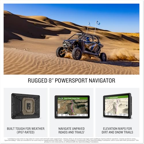 Rugged 8-inch Powersport Navigator for Thrilling Off-Road Rides