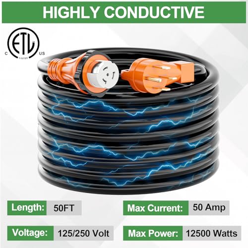 NEMA 14-50P to SS2-50R Twist Lock Design