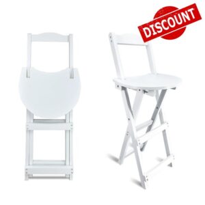 Foldable bar Stool 24 inch Folding Kitchen Counter Chair Portable Folding Chairs for Indoor & Outdoor Events
