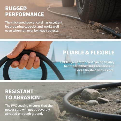 ETL Listed Power Cord for Generators/RVs/Campers/Travel Trailers/Ships