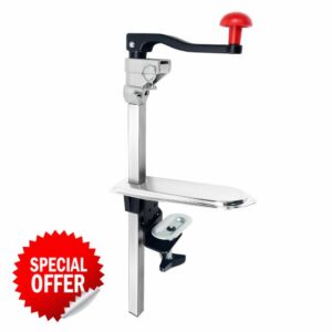 Commercial Can Opener Heavy Duty for Large Cans up to 13" – Commercial Kitchen Can Opener with Tabletop Clamp Holder