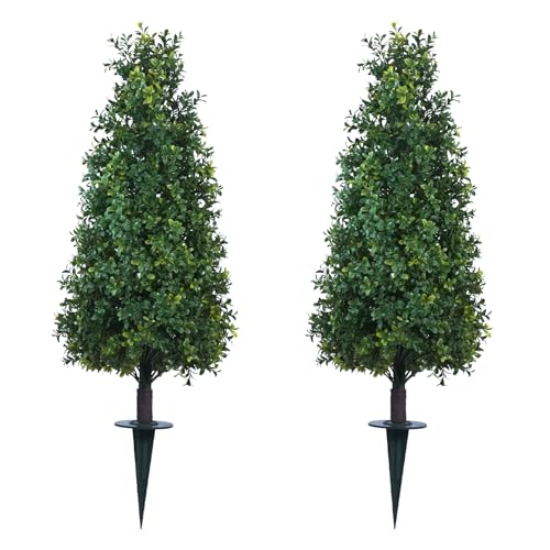 2 Pack UV Resistant Artificial Shrubs
