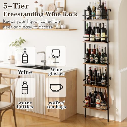 50 Bottles Wine Bottle Holder Liquor Cabinet Bar Shelves for Home