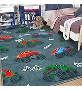 STARUIA 5x7 Washable Kids Rug for Boy Bedroom, Large Black Cool Video Gamer Rug for Boys Room, So...
