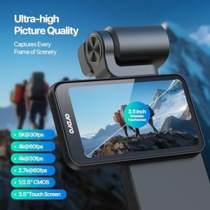 Portable Vlogging Camera with 3.5'' Rotatable Touchscreen