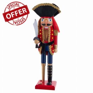Kurt Adler 15-Inch Peg Leg Pirate Nutcracker with Sword