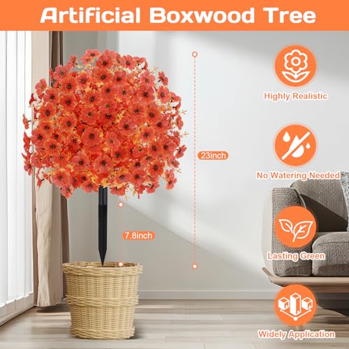 UV Resistant Faux Boxwoods Plants for Garden Porch Patio Decor