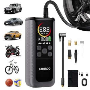 4X Faster Dual Cylinder & Upgraded Color LED Screen Portable Air Pump for Car Tires