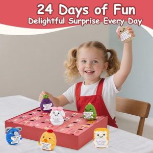 24 Days Positive Crochet Animals Christmas Countdown Calendar for Kids