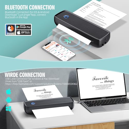 Inkless Mini Bluetooth Wireless Thermal Printer - Ink-Free