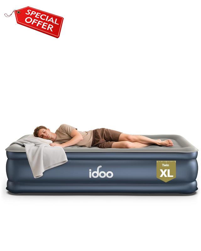 iDOO Twin XL Air Mattress with Built in Pump