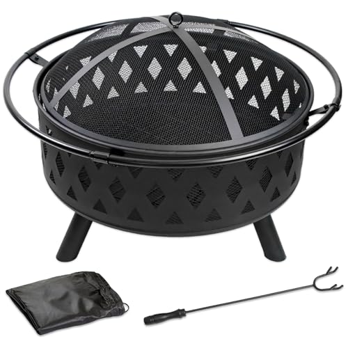 2 in 1 Metal Round Fireplace for Outside Bonfire Party