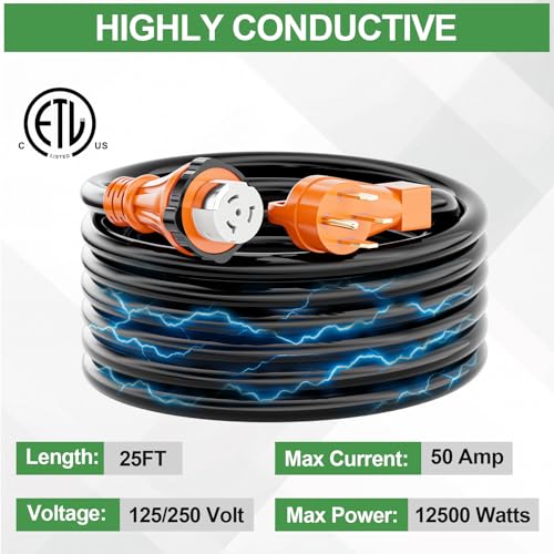 NEMA 14-50P to SS2-50R Twist Lock Design