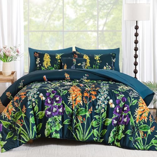Elegant Botanical Flowers Pattern Bed in a Bag