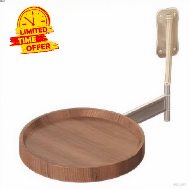 Folding Table Wall Mounted Small Round Tray | Wall Mounted Floating Folding Table with 180° Rotatable & Retractable Design | Space-Saving Foldable Desk for Bedroom