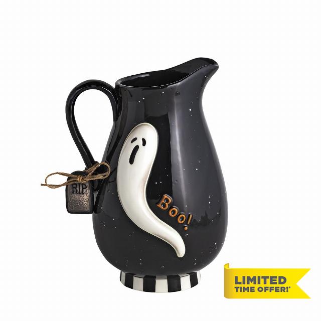 Mud Pie Halloween Glow in the Dark Ghost Pitcher